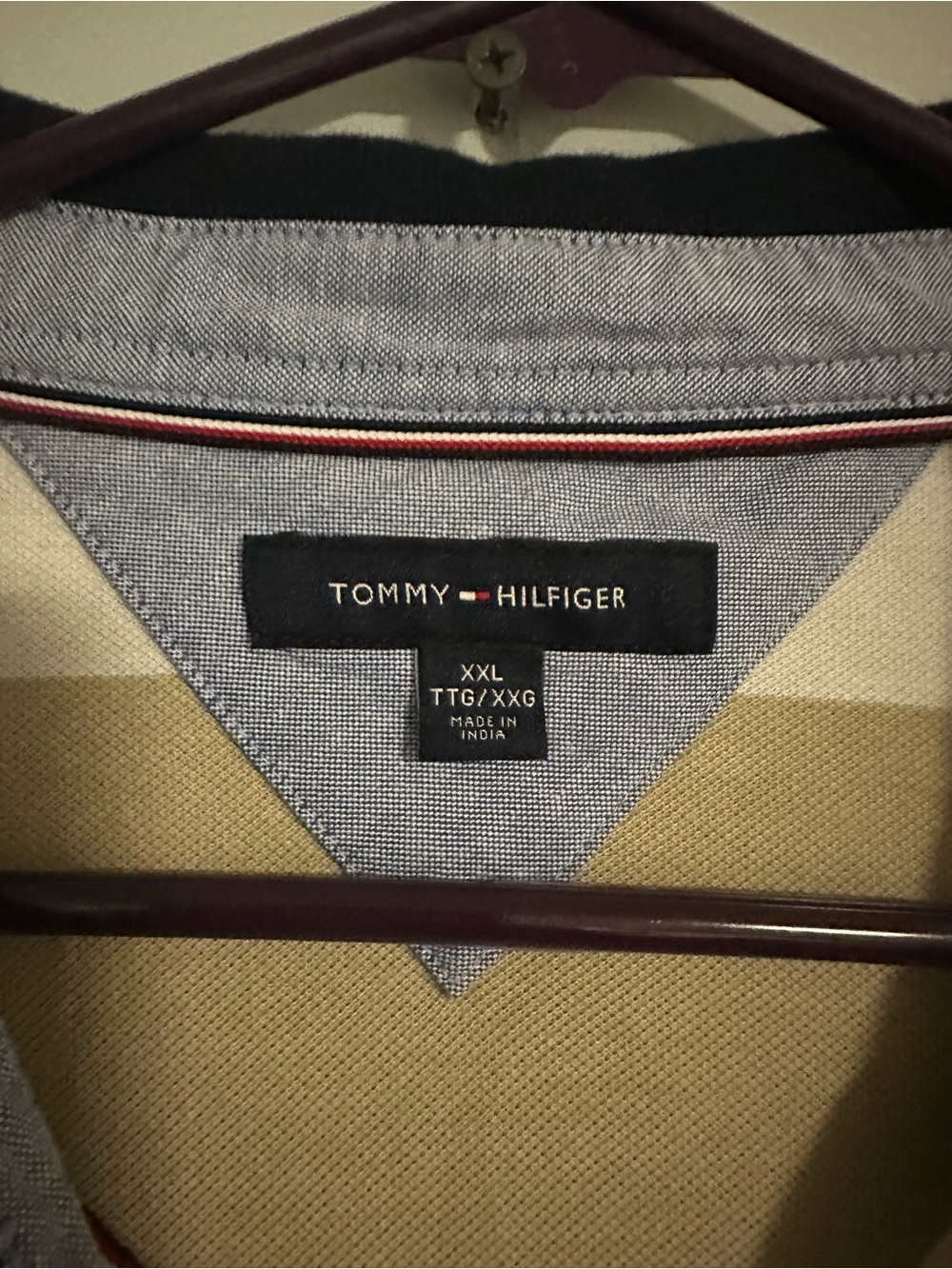 Vintage Tommy Hilfiger Rugby Polo XXL Y2K Striped Long Sleeve Cotton - Picture 3 of 5